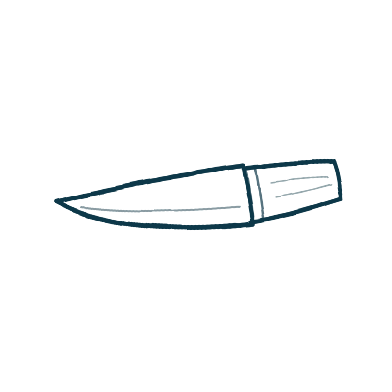 刃物の線画イラスト